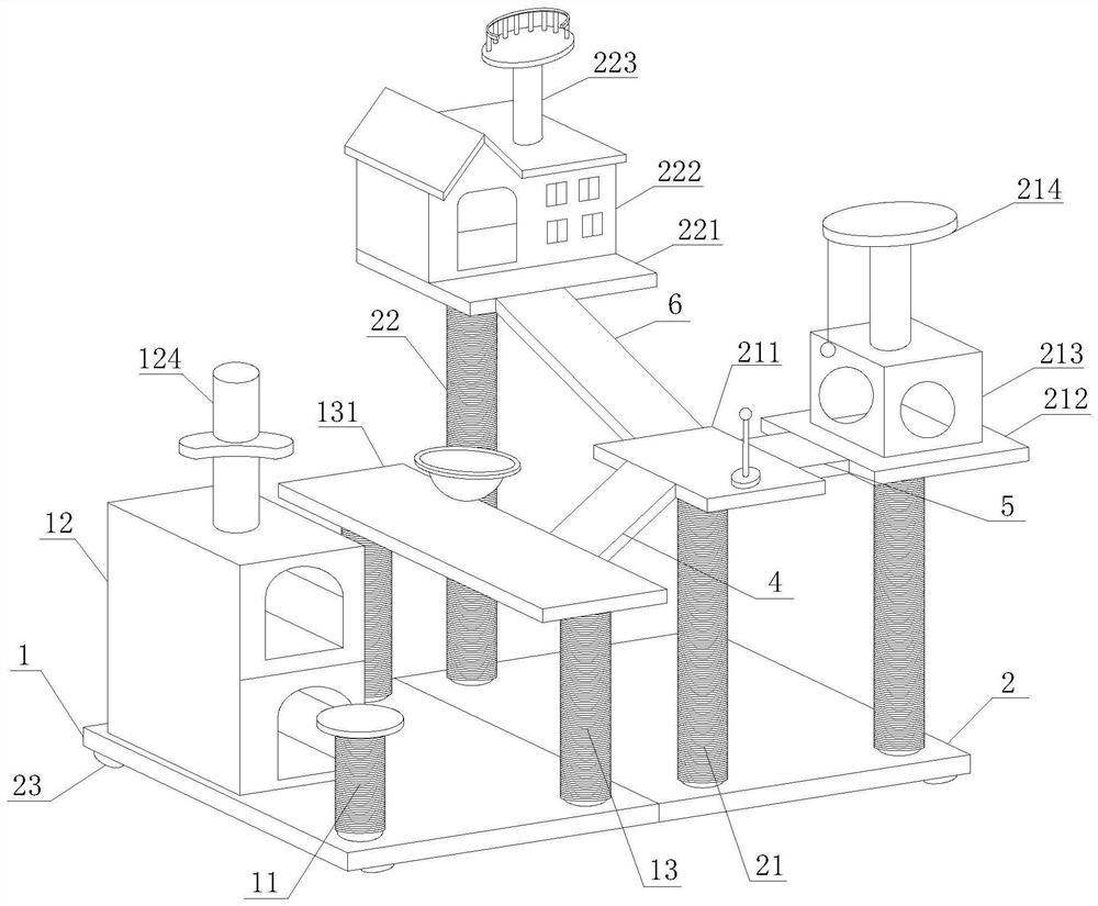 Hardness-increased anti-scratching cat climbing frame for pets and assembly method thereof