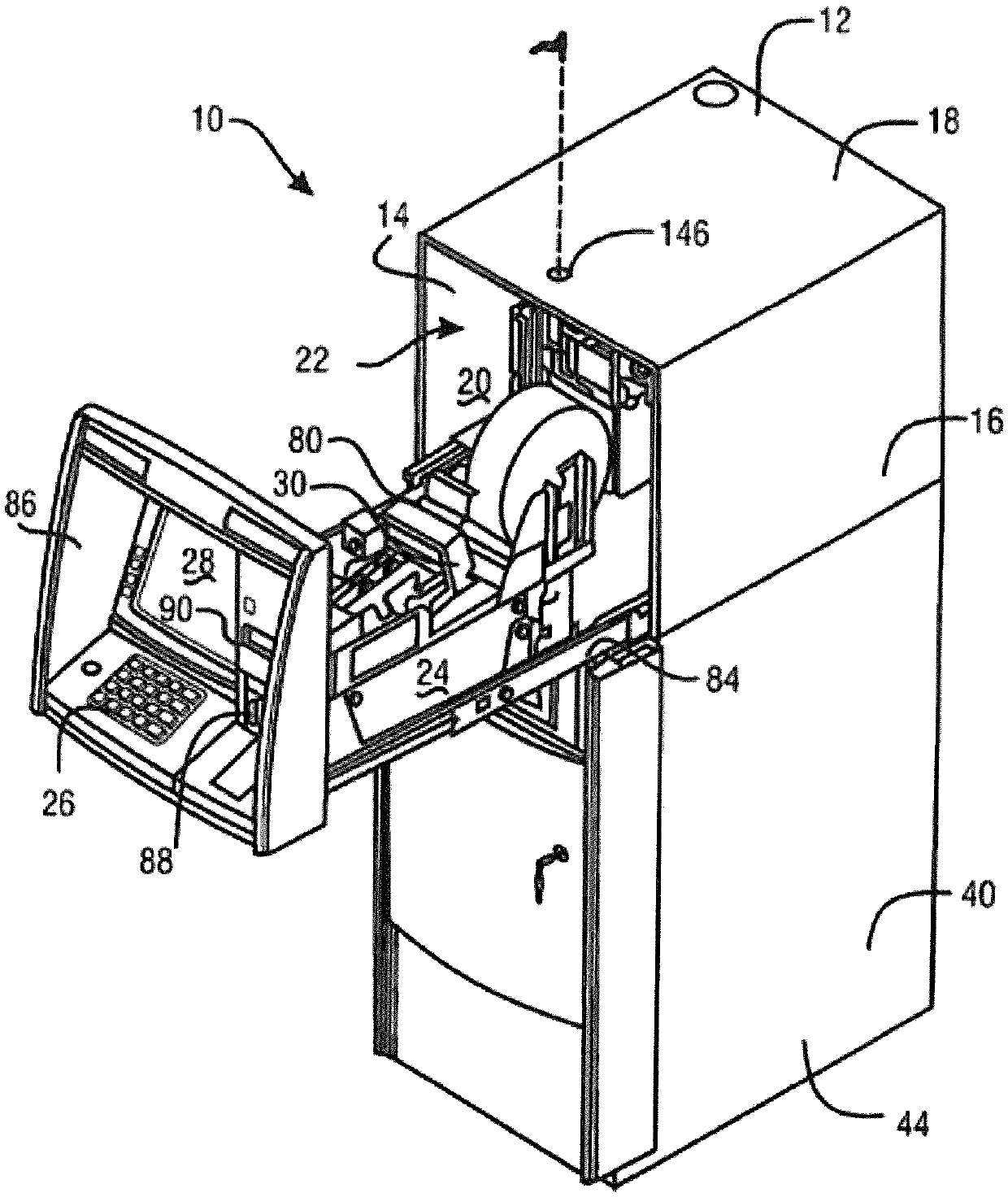 Moveable Platen In Document Handling Systems For An Automated Teller Machine