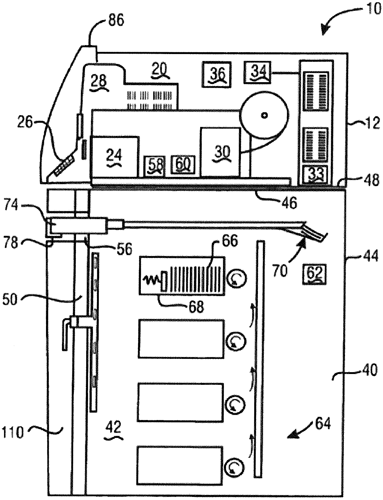 Moveable Platen In Document Handling Systems For An Automated Teller Machine