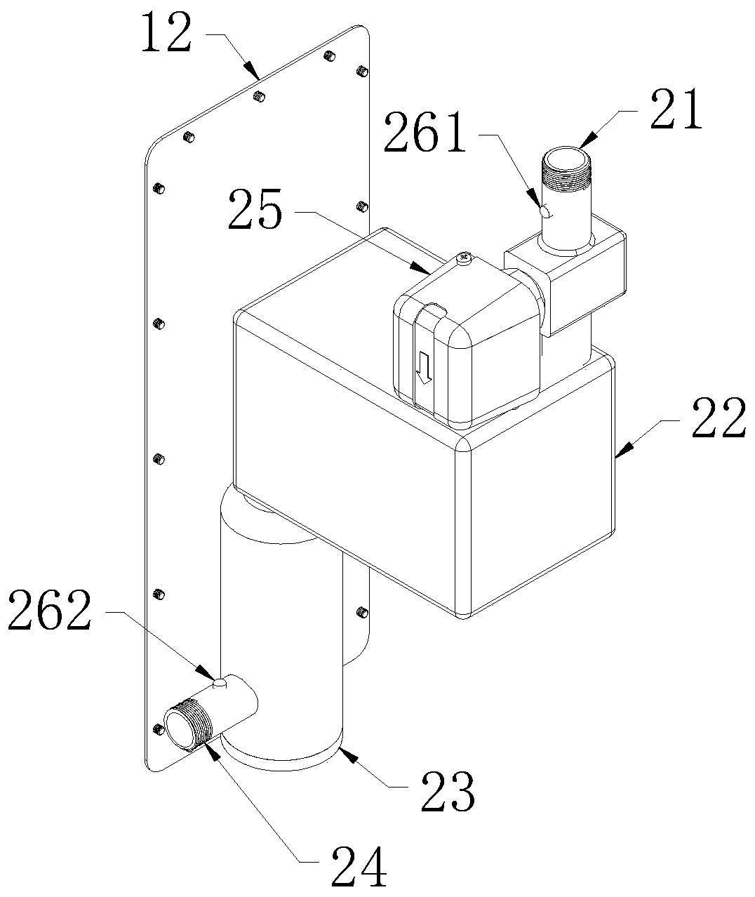 Middle-positioned quick-discharging hot water device and temperature control method