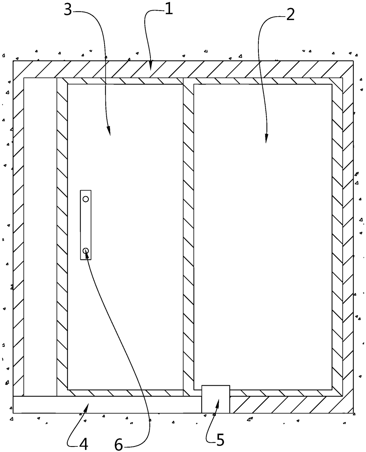 Aluminum-titanium alloy sliding door for bathroom