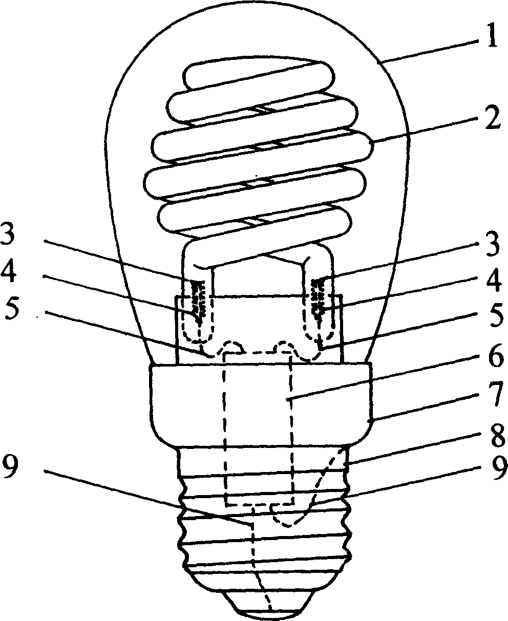 Helical type cold cathode fluorescence lamp