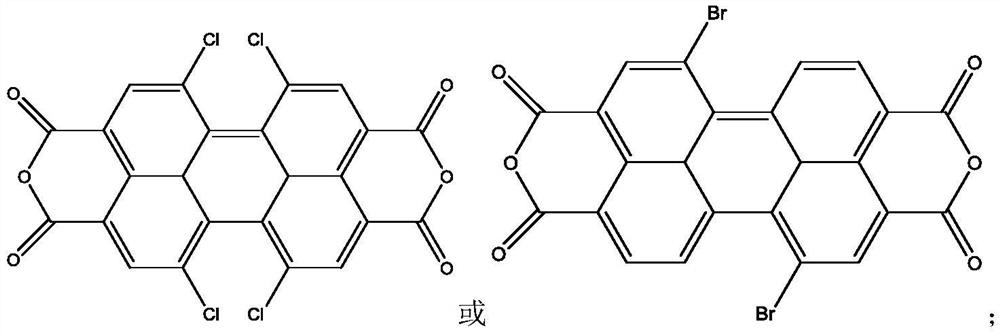 Perylene anhydride type polyarylene sulfide with tree structure, and preparation method and application thereof