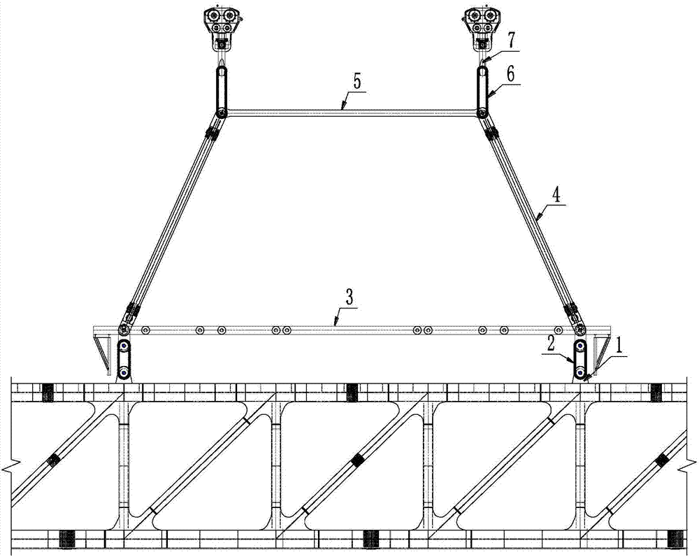 The hoisting method of large section steel truss girder