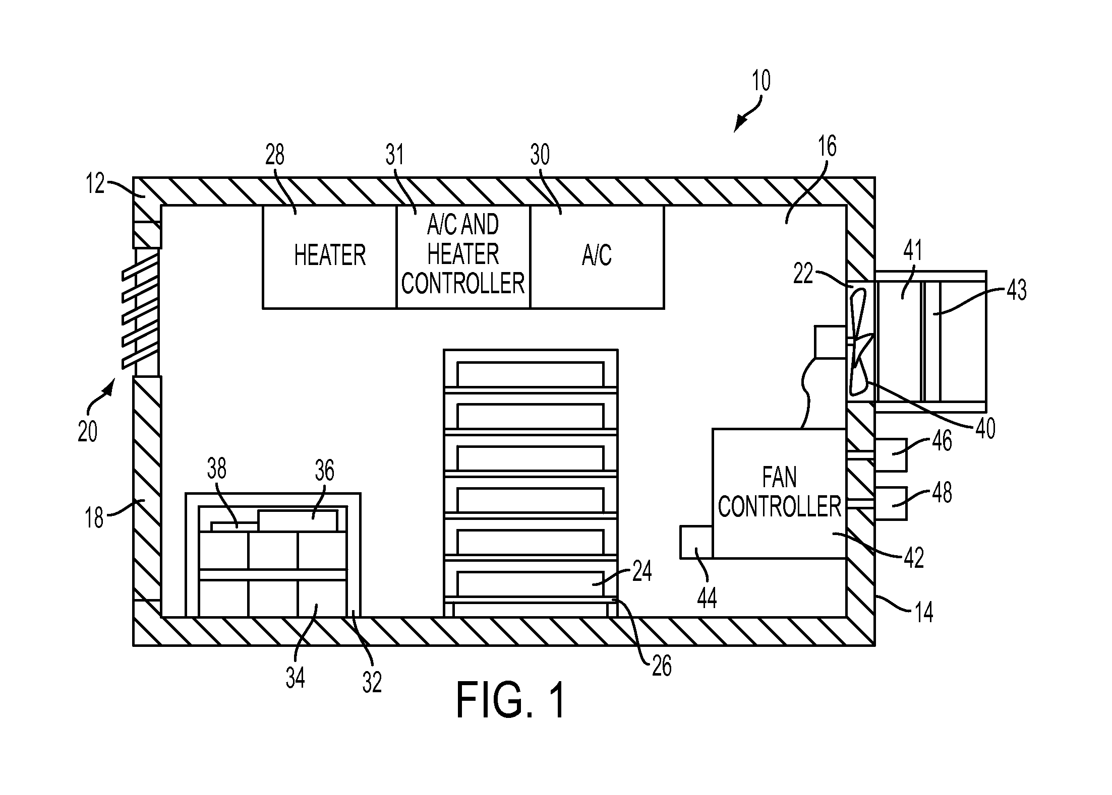 Enclosure and method of cooling same using ambient air