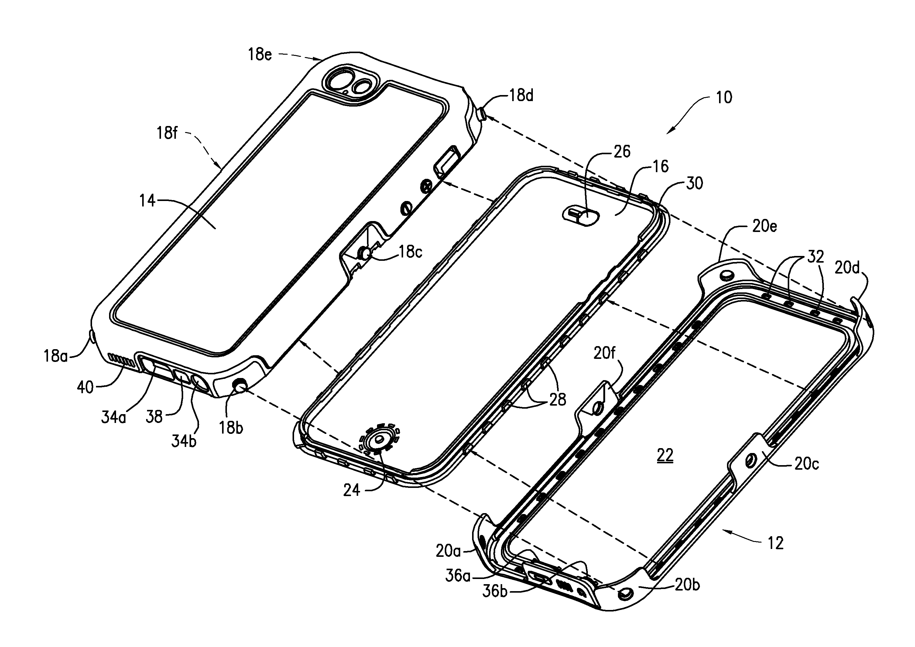 Waterproof mobile device case
