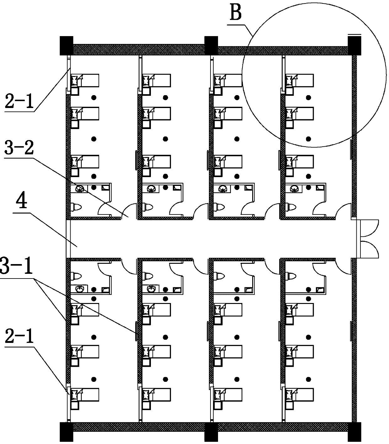 System for converting common ward into negative-pressure isolation ward