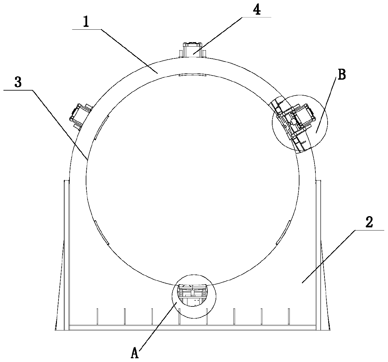 Clamping ring for root end of composite material blade
