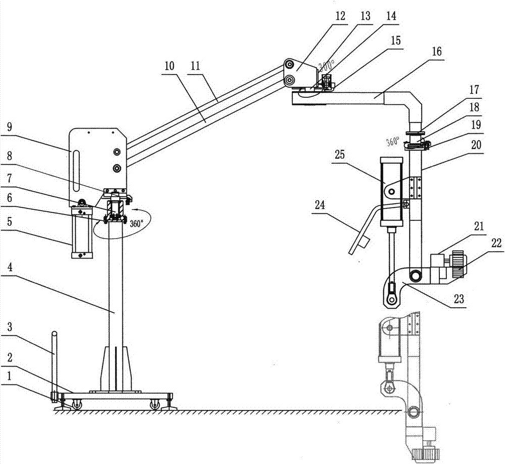 Automobile leaf spring carrying mechanical arm