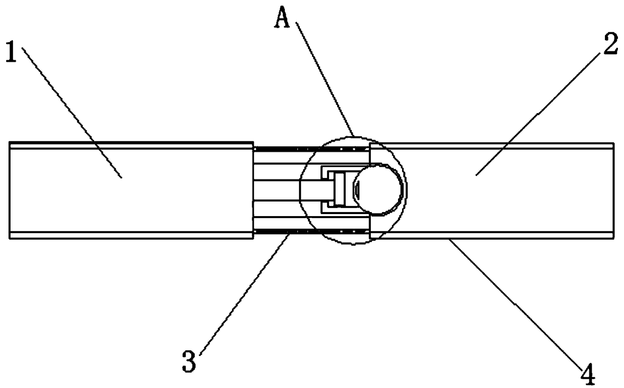 Steel structure connecting piece filled with pre-breaking warning rods