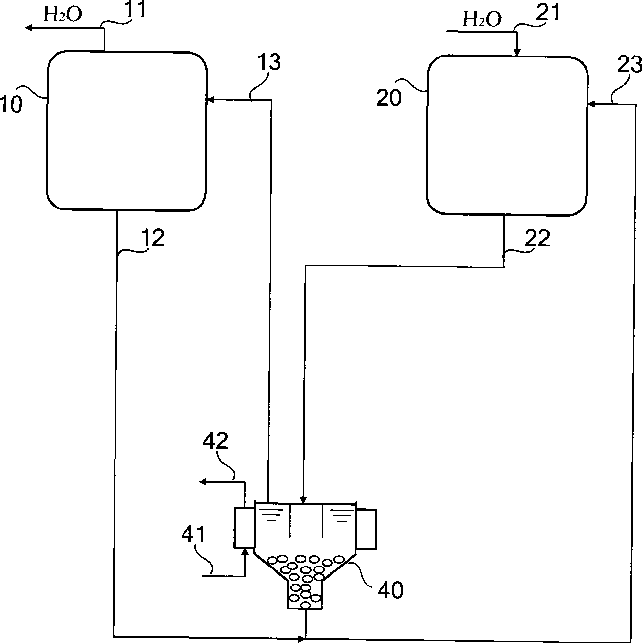 Absorbent solution circulating system and method