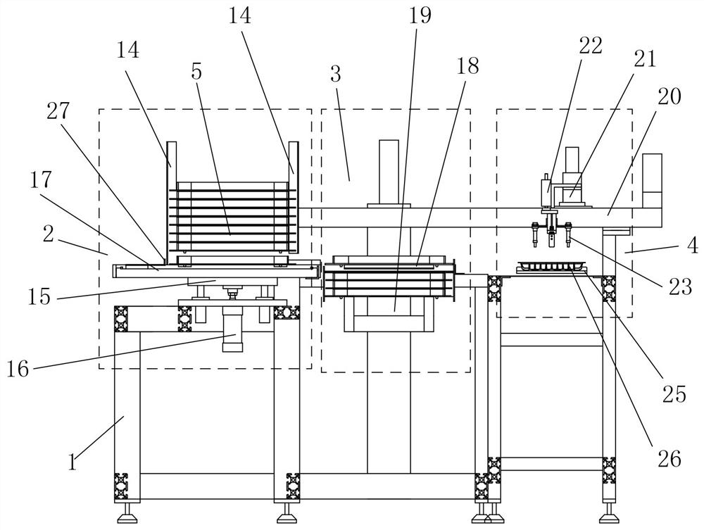 Automatic circulation oral instrument taking and placing device and control method