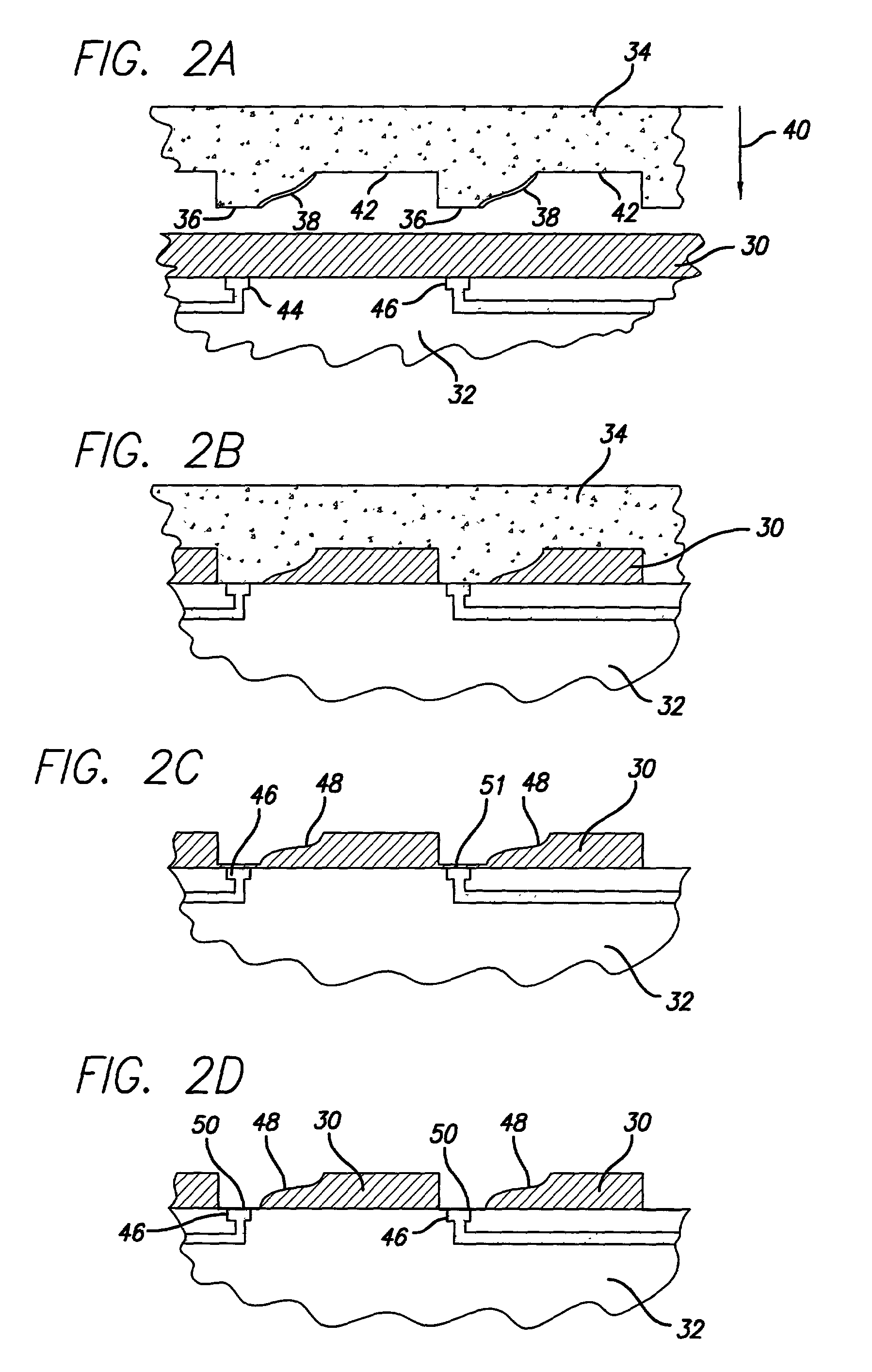 Method for forming microelectronic spring structures on a substrate