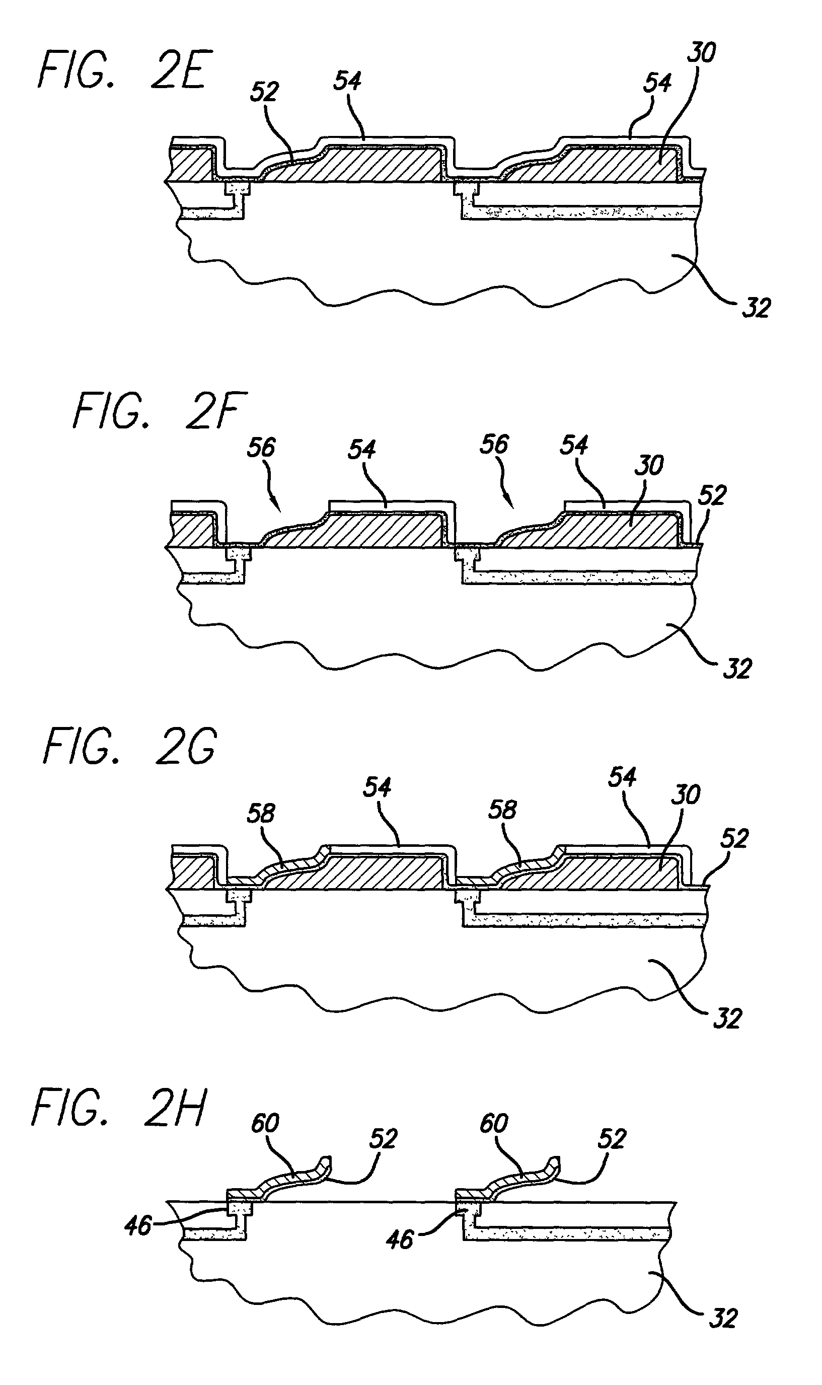 Method for forming microelectronic spring structures on a substrate