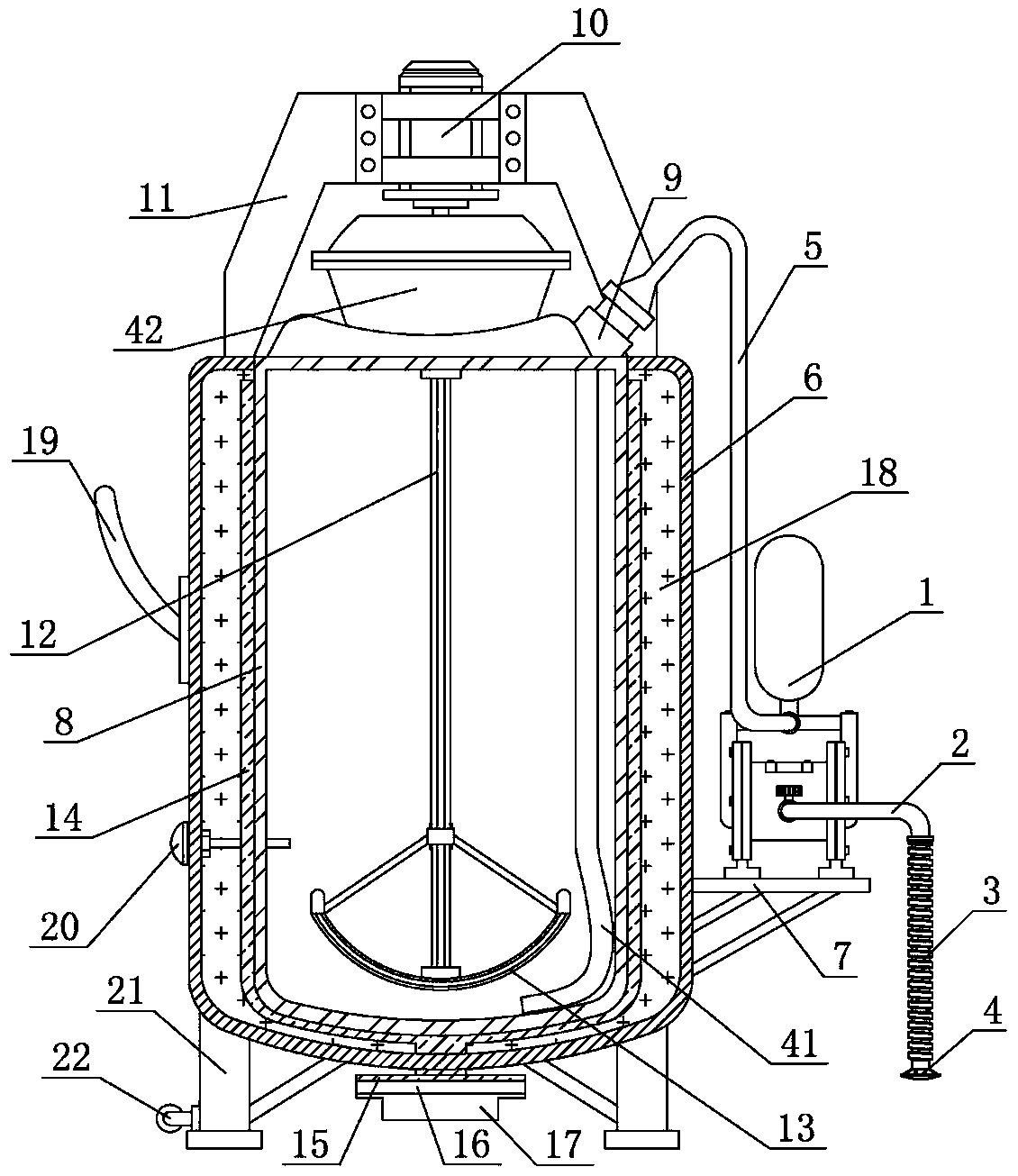 A resin adhesive storage tank