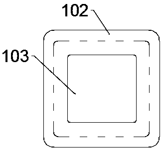 One-time forming processing device of square pipe hoop