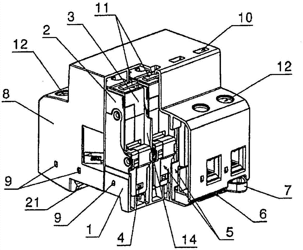 Housing assembly for multi-pole surge protection devices