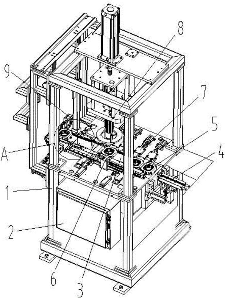 Accurate molding machine of stator chip of motor