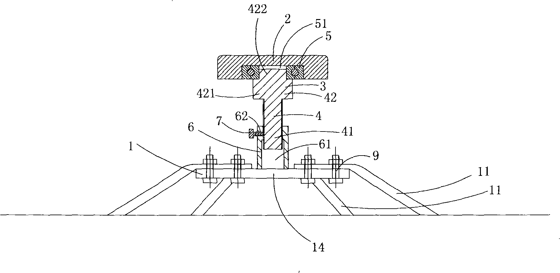 Membrane structure ceiling tension device