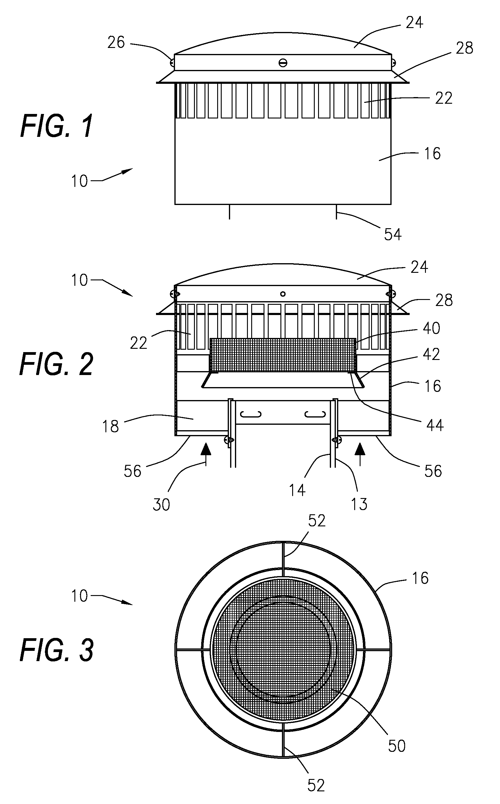 Exhaust flue cap and filter device for a gas fired appliance