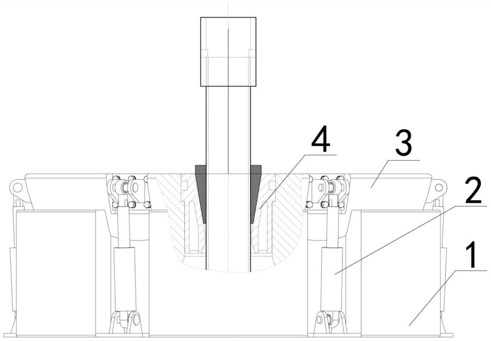 Angle offset compensation device for hard pipe system in deep sea mining with different water depth levels
