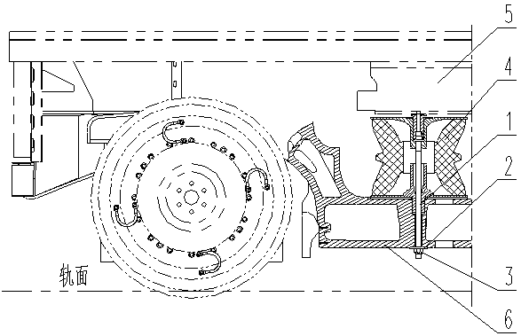 A method for adding pads to the bogie frame of a low-floor tram