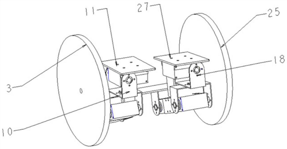 A kind of biped robot with wheelable movement and its working method