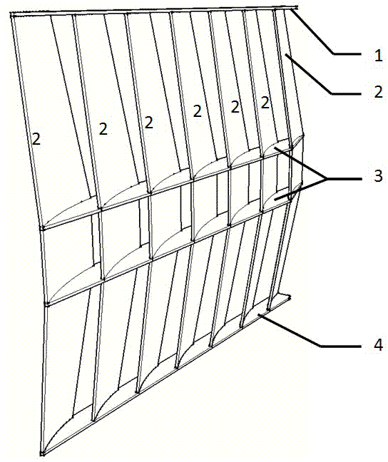 Vertical V-surface grid plate