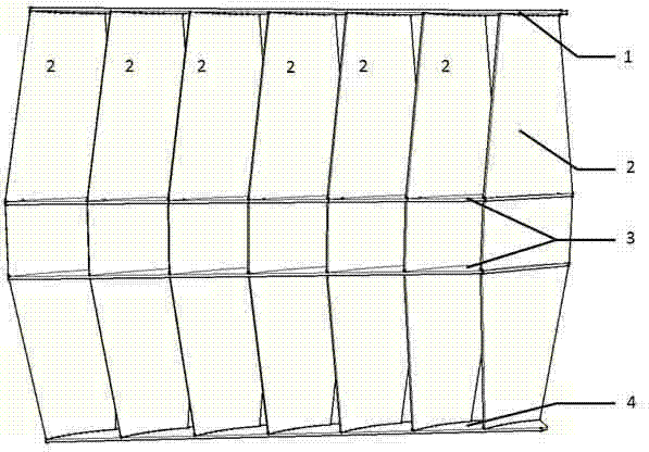 Vertical V-surface grid plate
