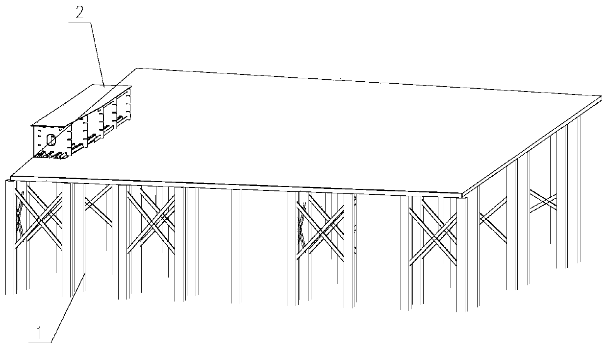 Modular assembling method of steel box girder bridge