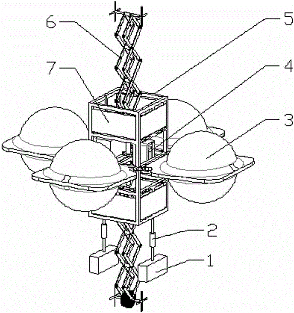 Marine floating ball wireless positioning signal emitting device