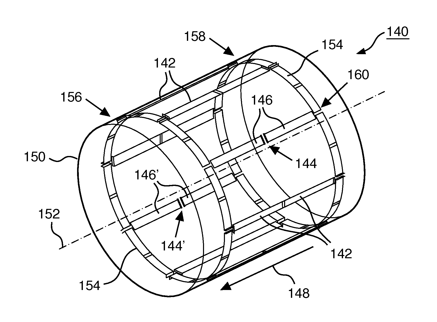 Radio frequency (RF) birdcage coil with separately controlled ring members and rungs for use in a magnetic resonance (MR) imaging system