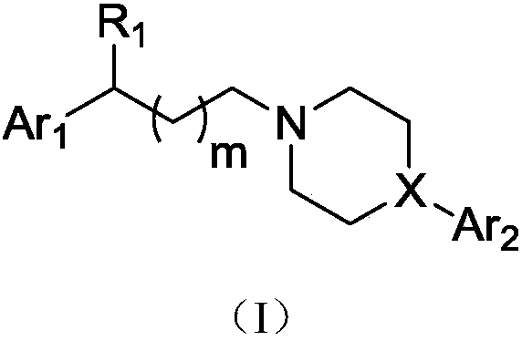 Aralkyl heterocyclic derivative and application of aralkyl heterocyclic derivative in multi-target depression resistance