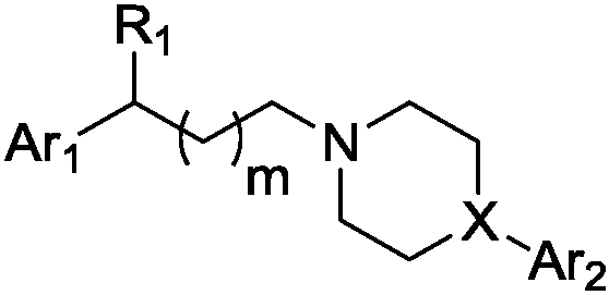 Aralkyl heterocyclic derivative and application of aralkyl heterocyclic derivative in multi-target depression resistance