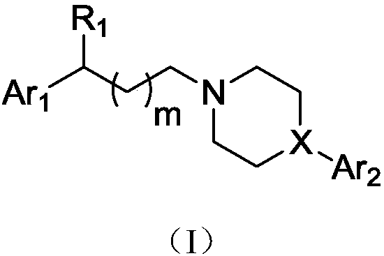 Aralkyl heterocyclic derivative and application of aralkyl heterocyclic derivative in multi-target depression resistance