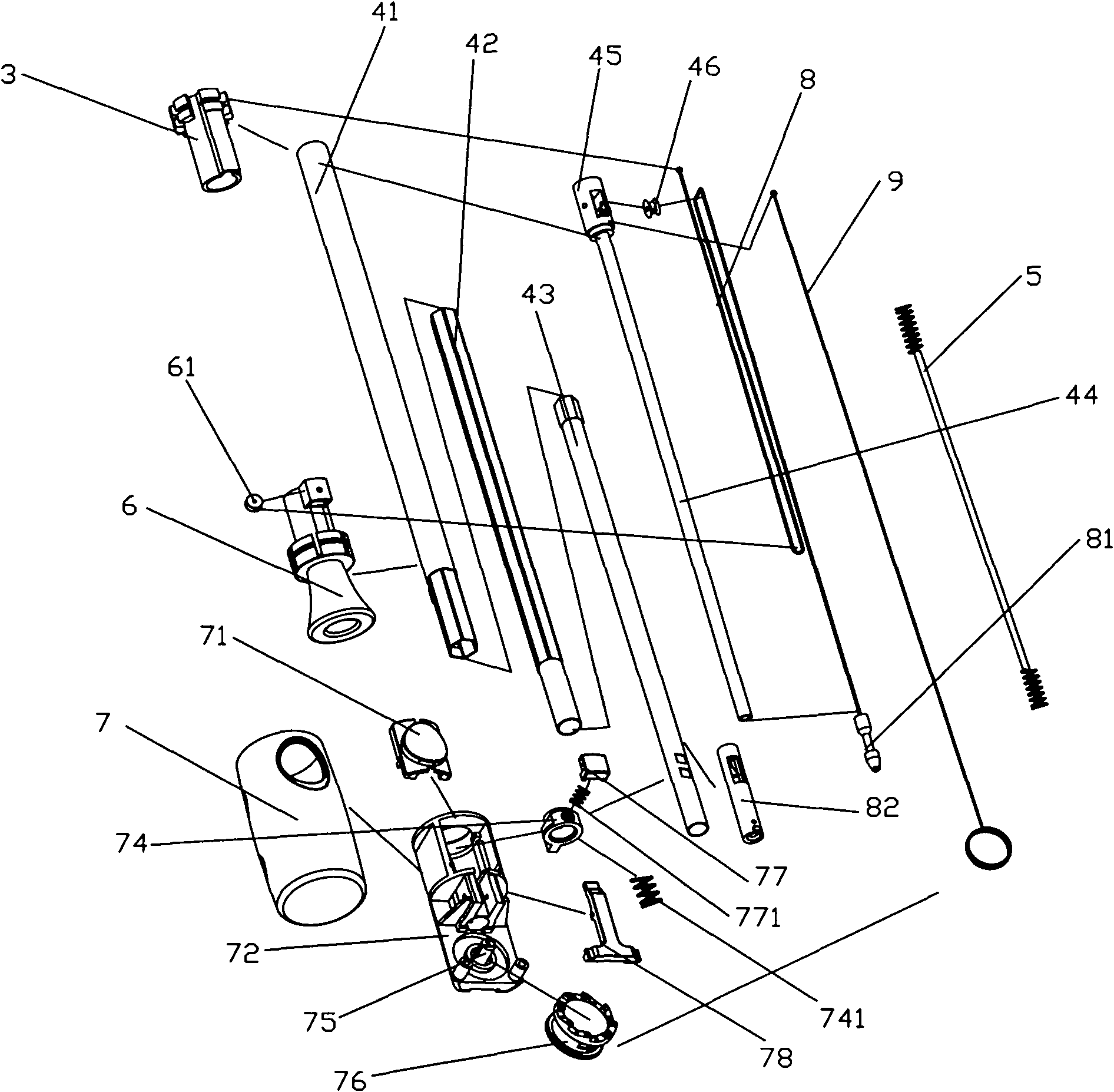 Safety automatic umbrella folding and unfolding structure