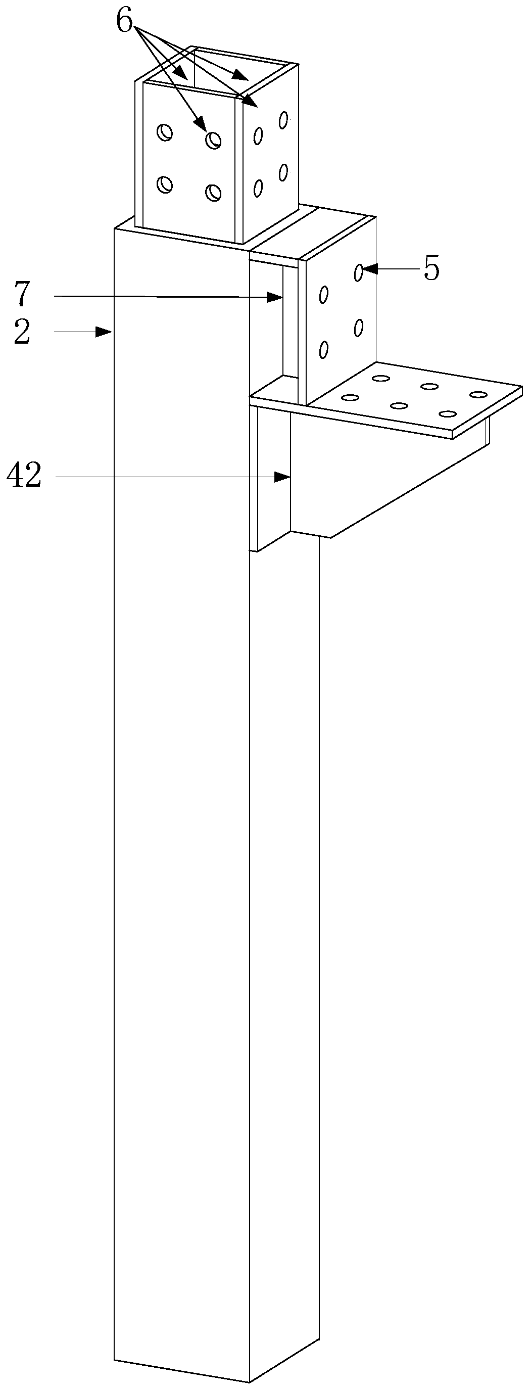 Beam-column joint for connecting end plates of square steel tube columns of prefabricated steel structure inner inserting plate