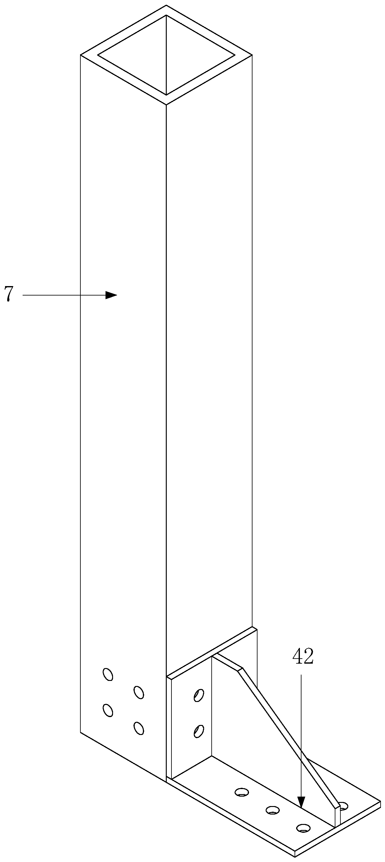 Beam-column joint for connecting end plates of square steel tube columns of prefabricated steel structure inner inserting plate