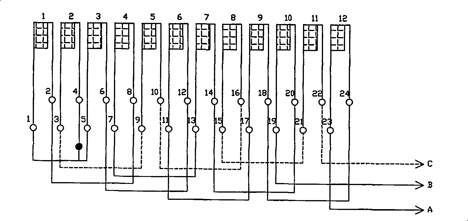 Walking mechanism of dynamoelectric type pipeline robot