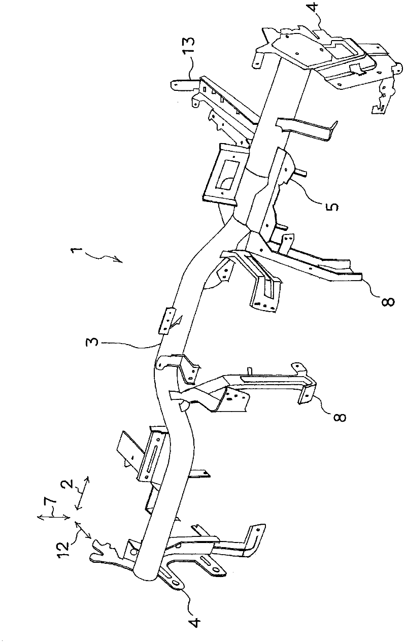 High-strength member structure for auto bodies