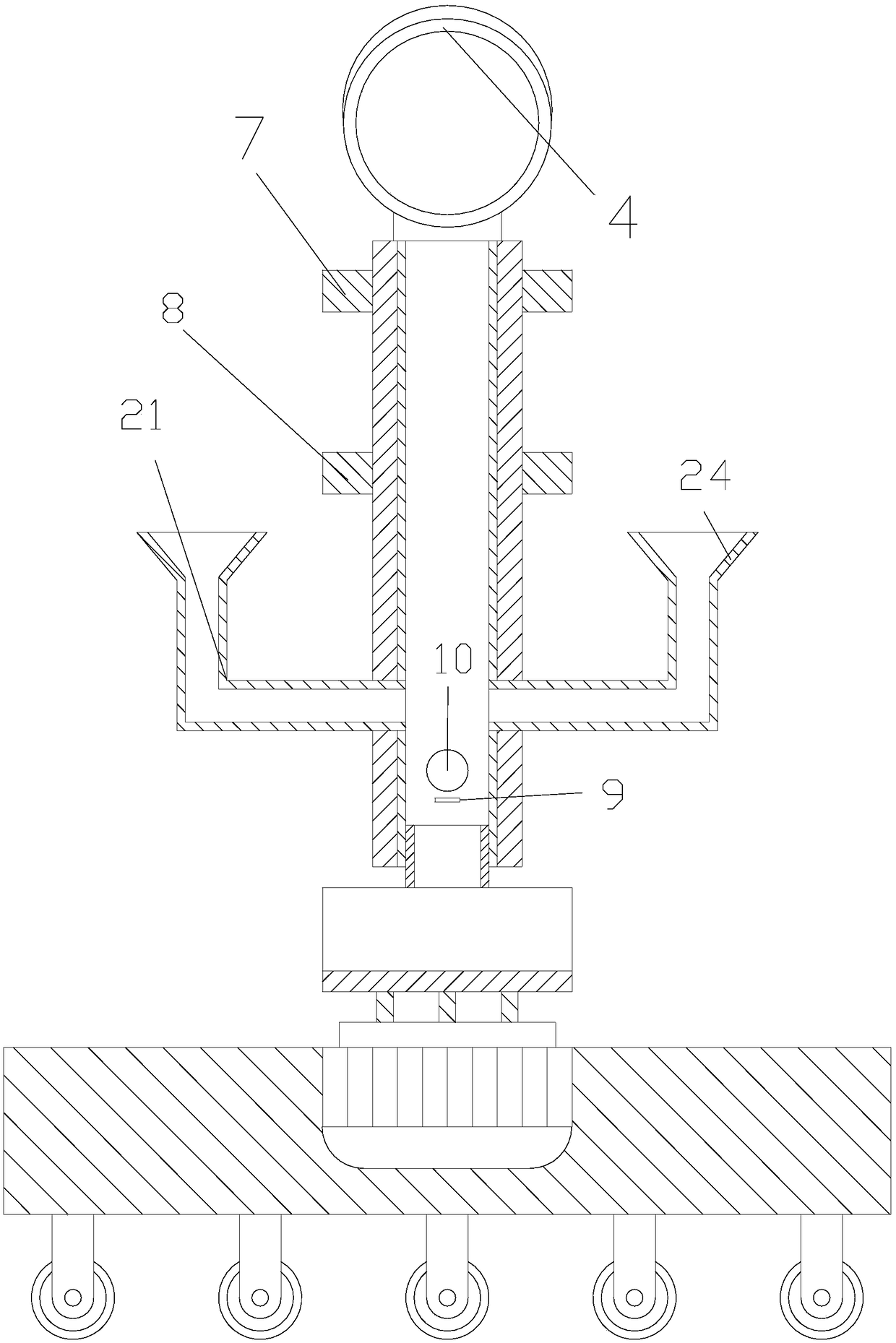 Reflection automatic tea sunning device and application method