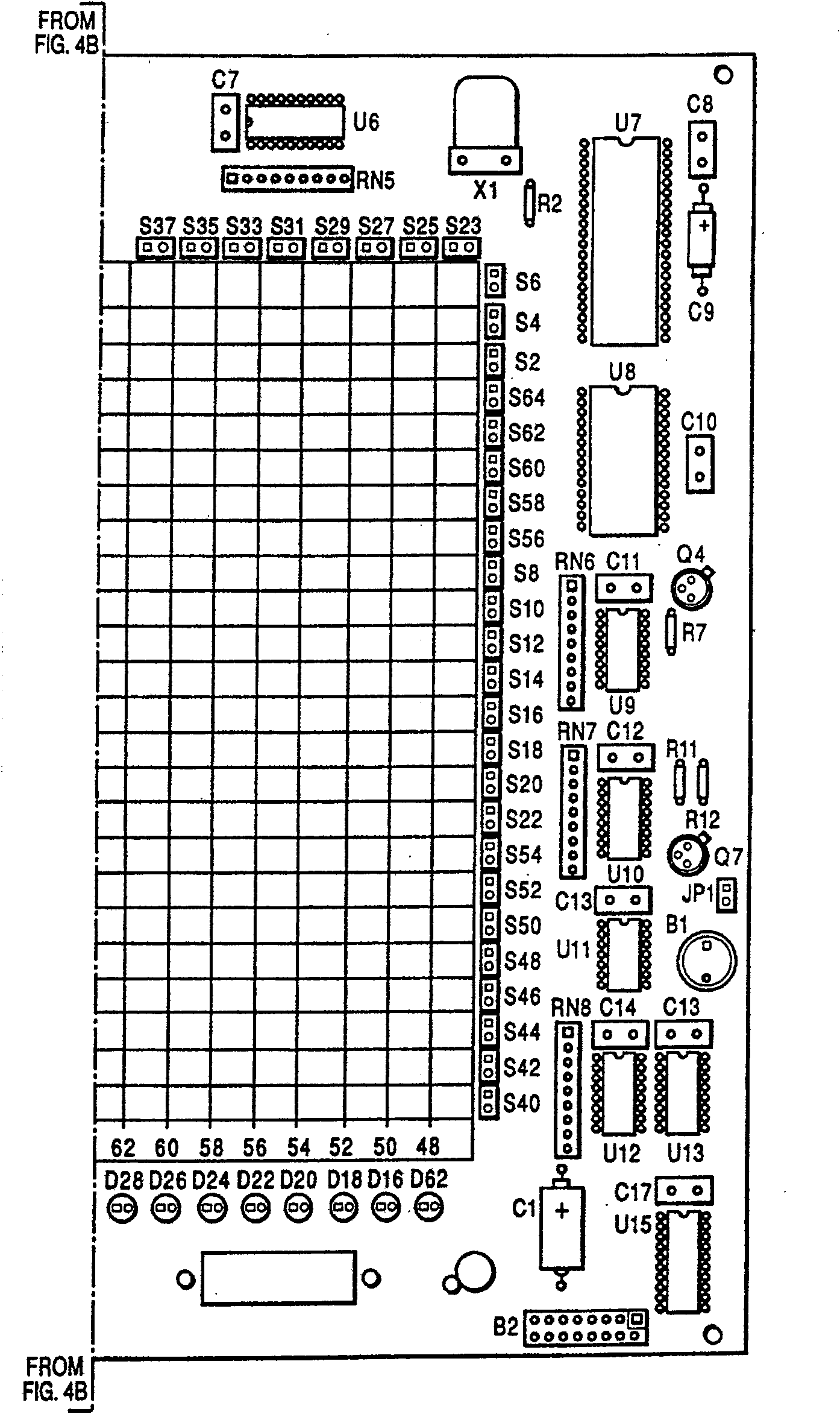 Infra-red ray emission and receiving circuit board unit and infra-red ray touch screen using same