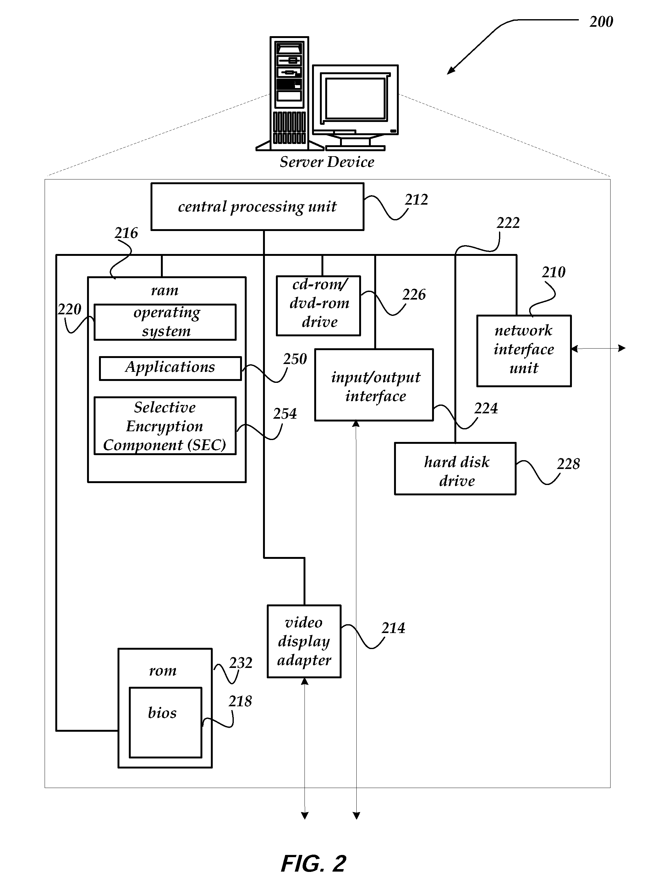 Selective and persistent application level encrytion for video provided to a client