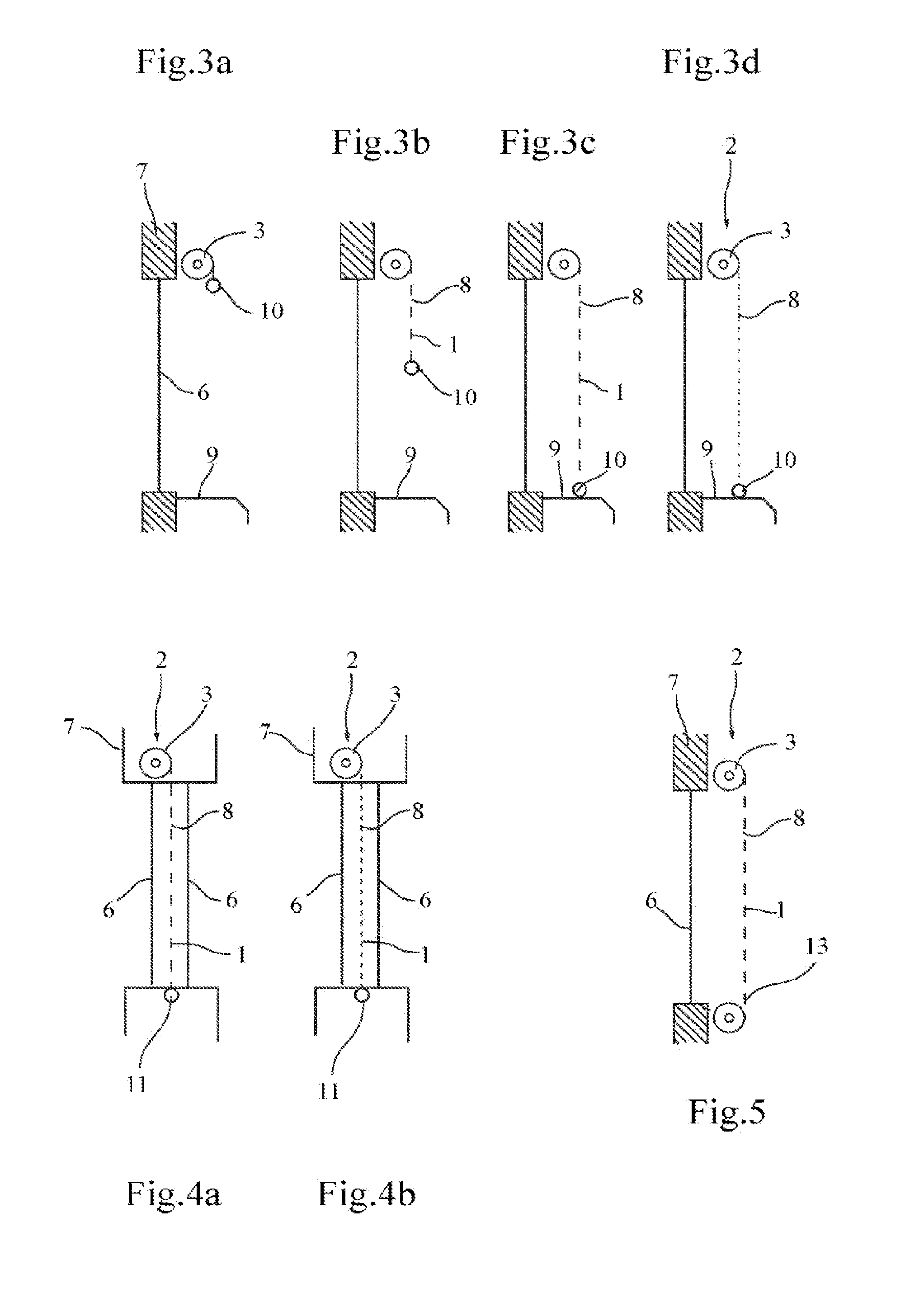 Method for Controlling an Elastic Extensible Screen Having a Variable Degree of Opening and Suitable Control Device
