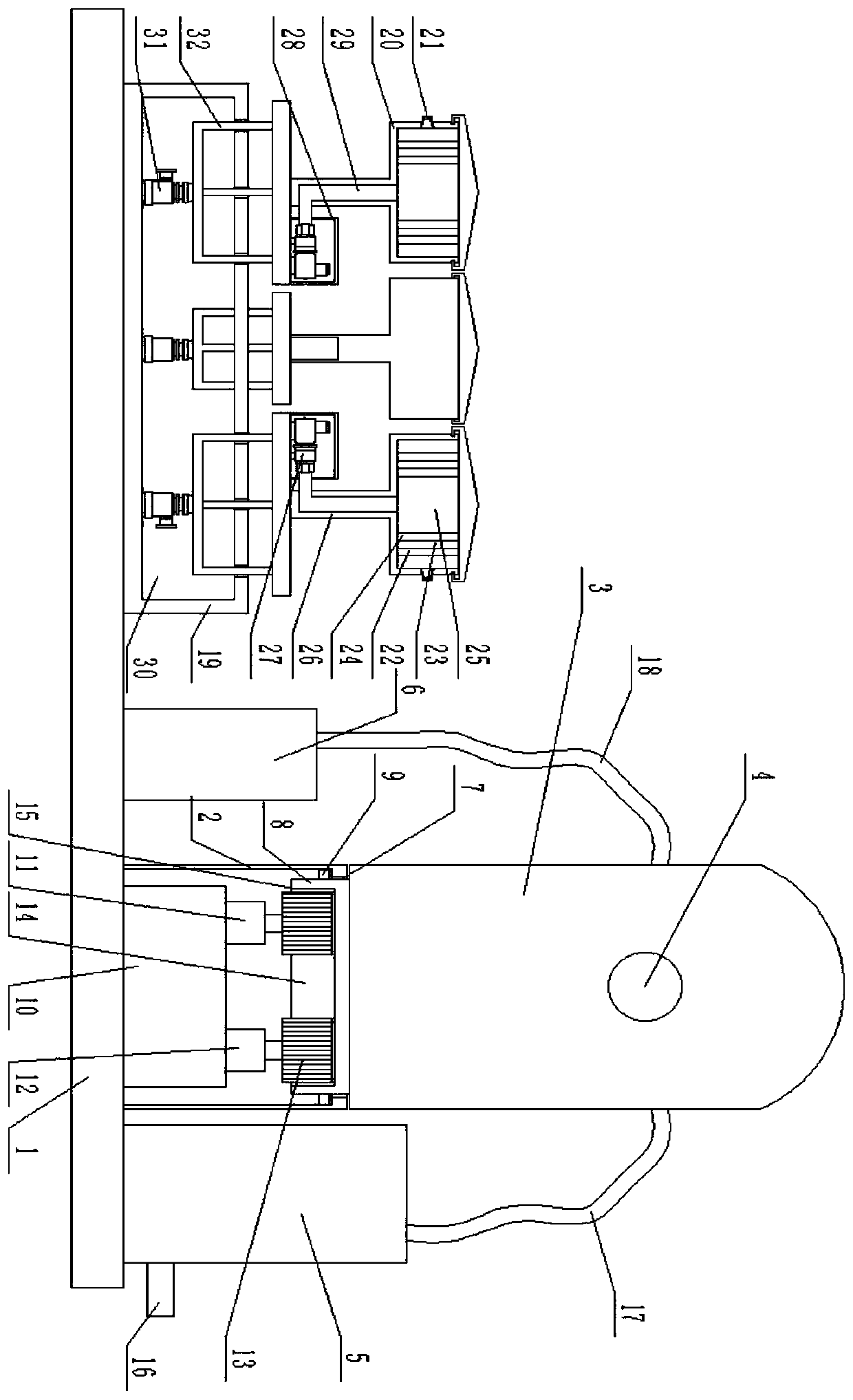 Dust falling fixing device for concrete strength detection and dust falling method thereof