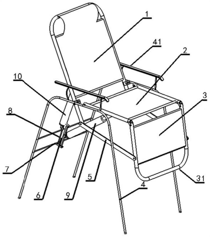Device for assisting old people in sitting up through gravity center change and use method of device