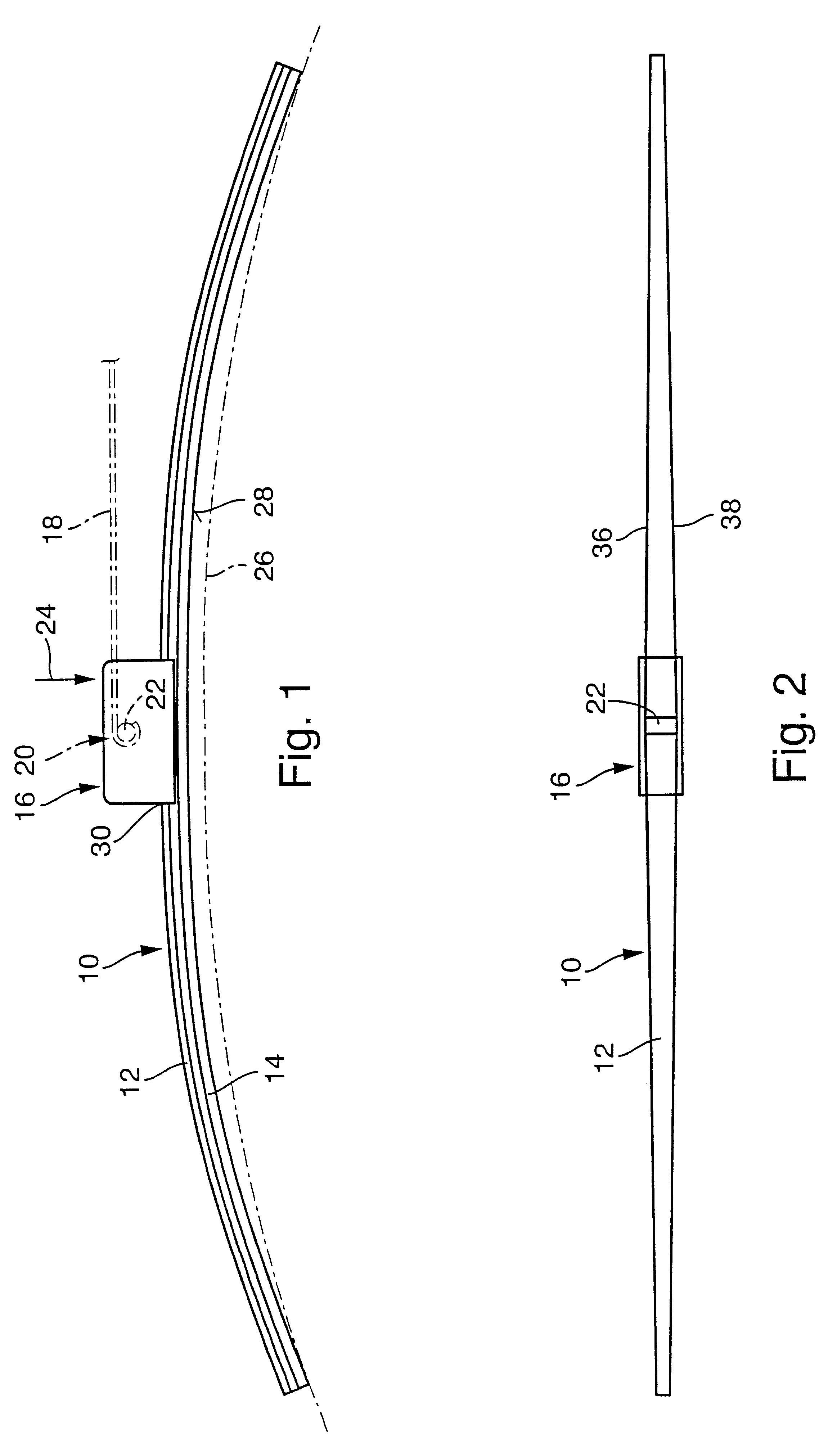 Wiper blade for automobile glass panels