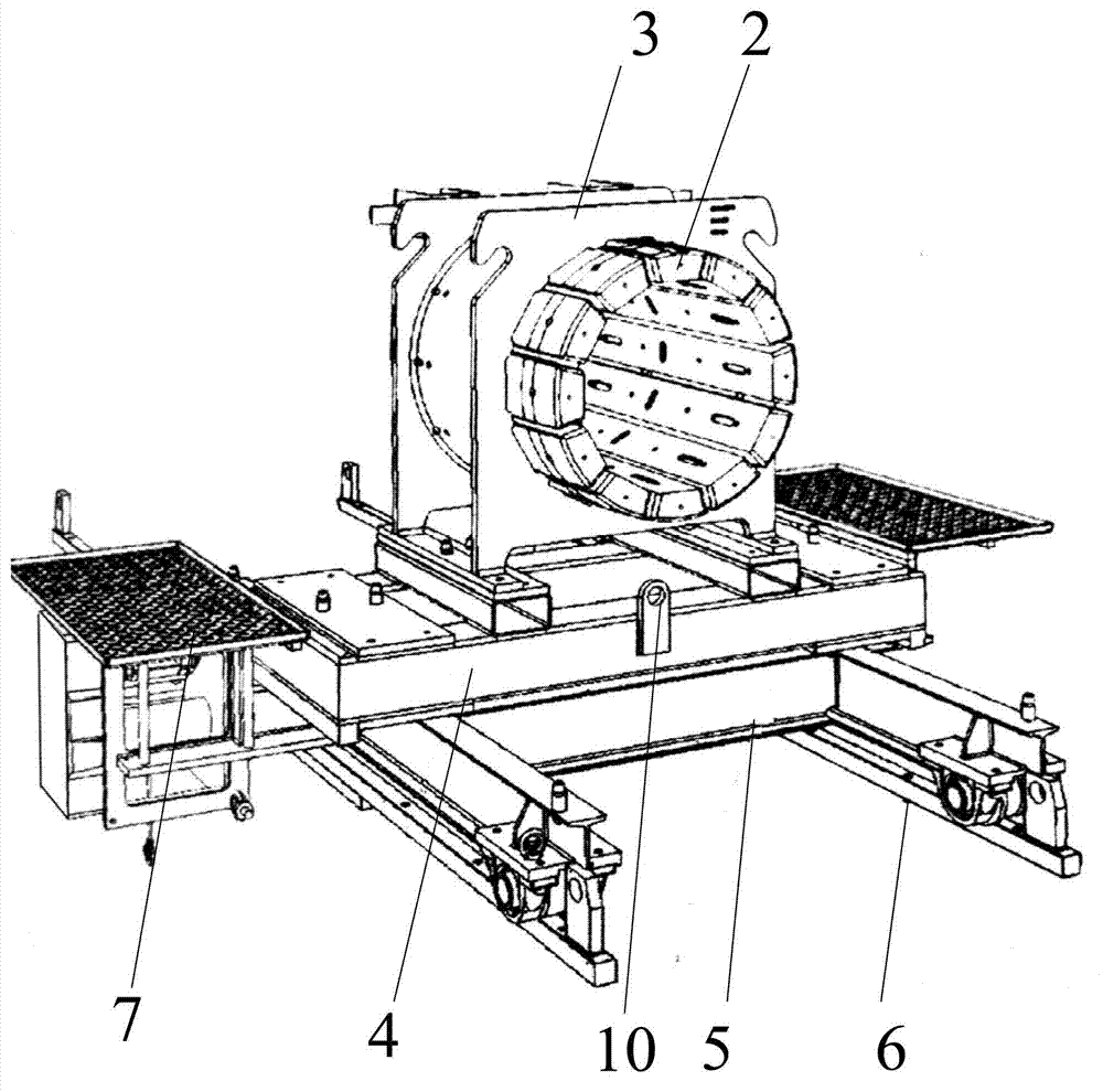 Expanding mill component installing device and method
