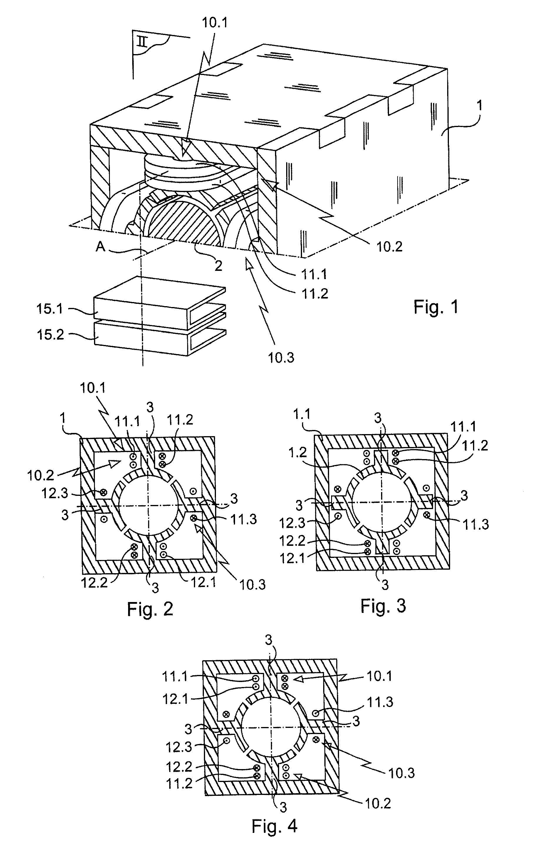 Electric motor with redundant electric circuits