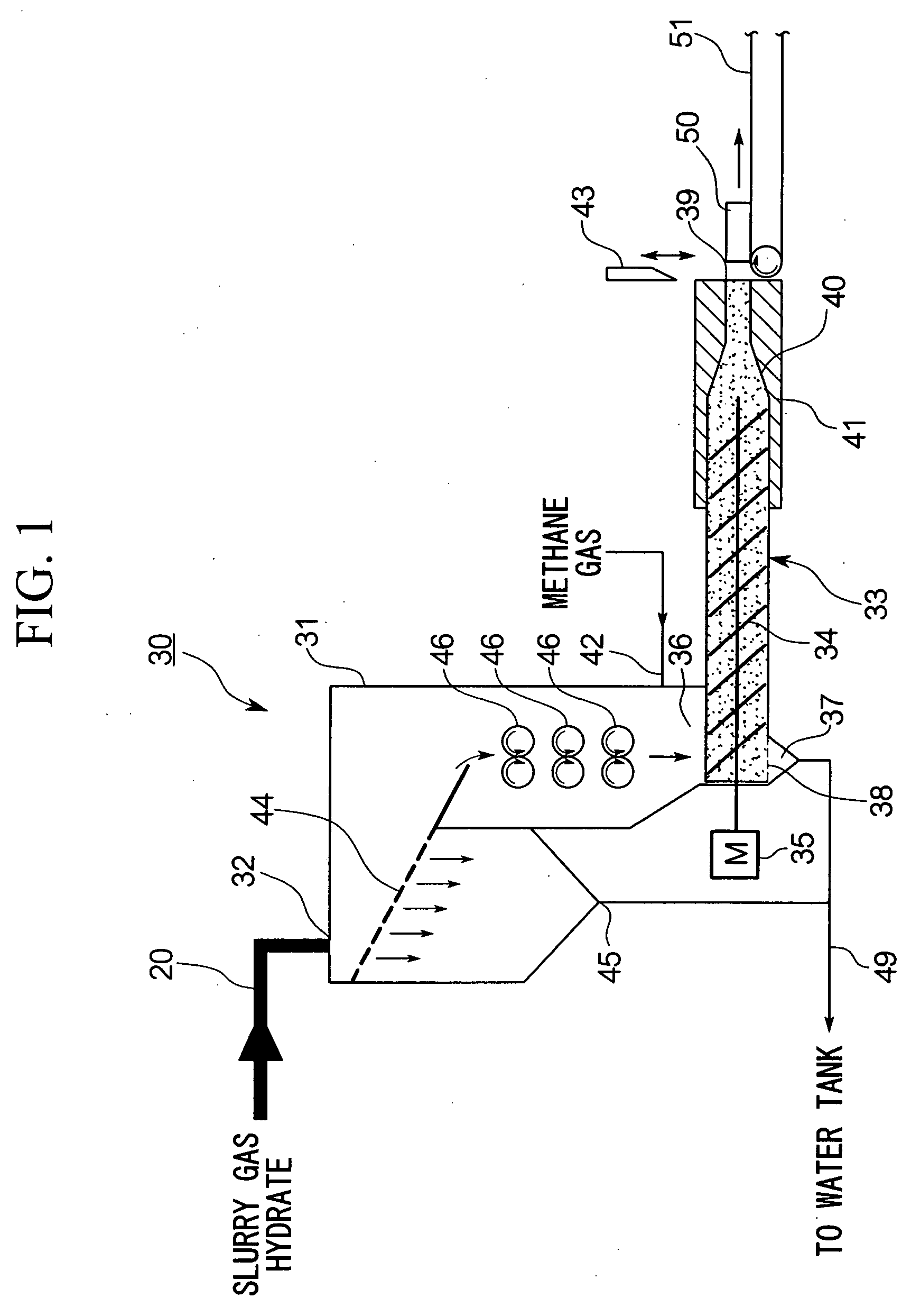 Gas hydrate production device and gas hydrate dehydrating device